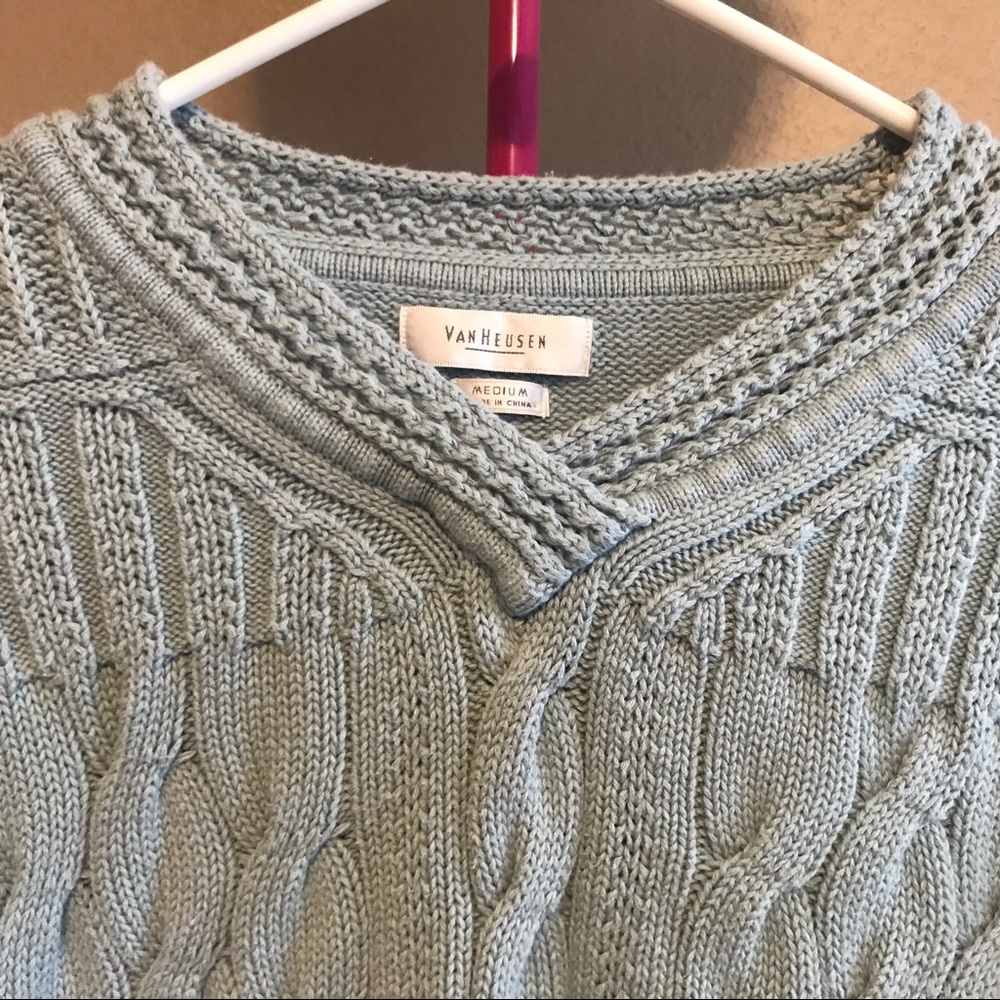 Blue V-Neck Sweater